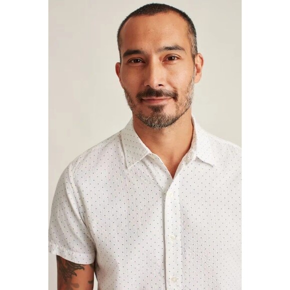 BONOBOS Riviera Short Sleeve Men's Shirt Buttondown Print Standard Fit XL 283216 - Picture 2 of 6